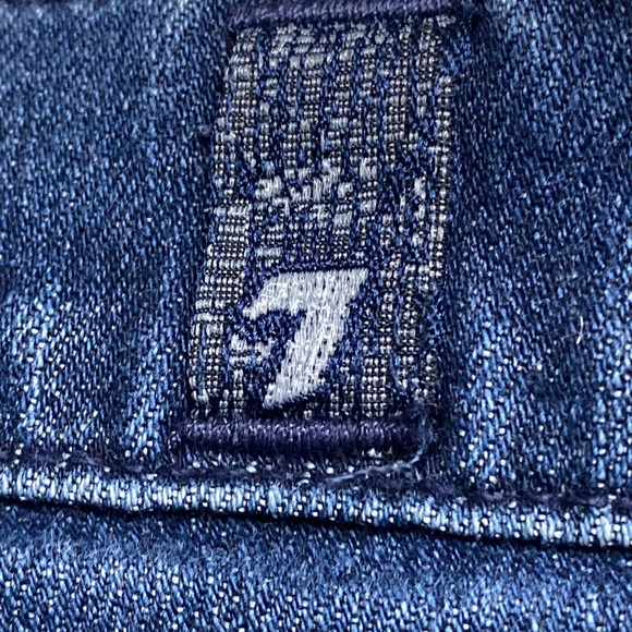 7 For All Mankind Straight Leg Jeans Low Rise, Medium Blue Wash - Picture 4 of 11